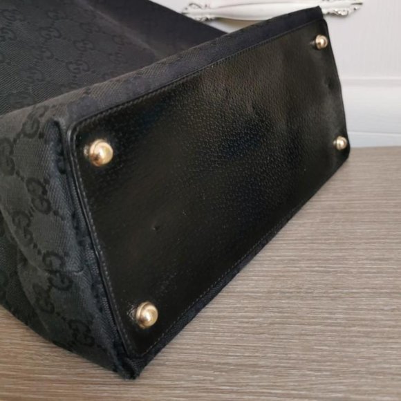 Auc Gucci Eclipse GG Canvas/patent leather Medium Tote - Picture 8 of 16